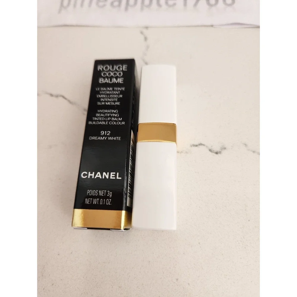 NIB Chanel ROUGE COCO BAUME Hydrating Beautifying Tinted Lip Balm #912 Dreamy Wh